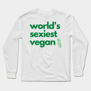 world's sexiest vegan logo Long Sleeve T-Shirt